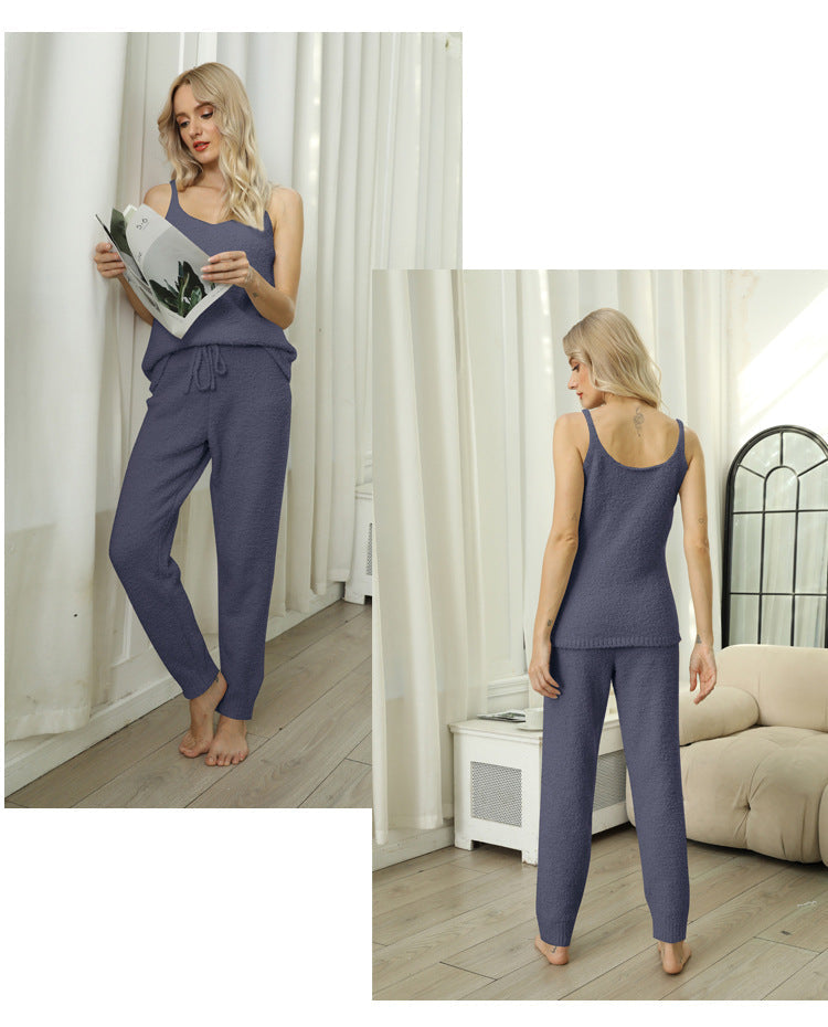 W&W Mode | Fleece Strick-Top Pyjama-Set
