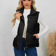Damen Weste mit hohem Kragen und praktischen Taschen WW