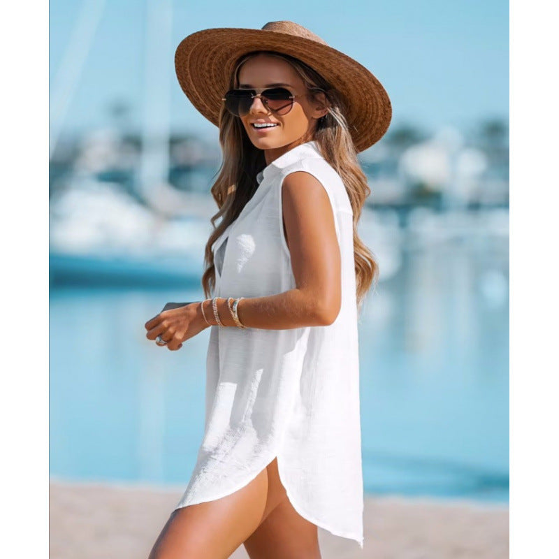 Damen Strandkleid mit leichter, luftiger Baumwolle WW