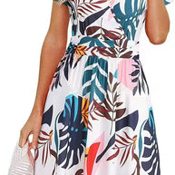 Damen Sommerkleid mit floralen Mustern WW