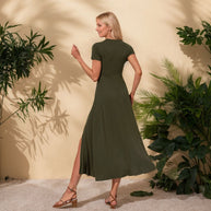 WW | Kurzarm Midi Freizeitkleid