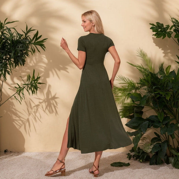 WW | Kurzarm Midi Freizeitkleid