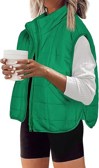 Damen Steppweste mit hohem Kragen und praktischen Seitentaschen WW