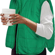 Damen Steppweste mit hohem Kragen und praktischen Seitentaschen WW