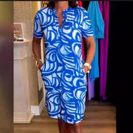 Damen Sommerkleid mit modernem Muster WW