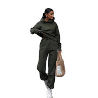 Damen bequeme und stylische Sport-Hoodie-Kombination WW