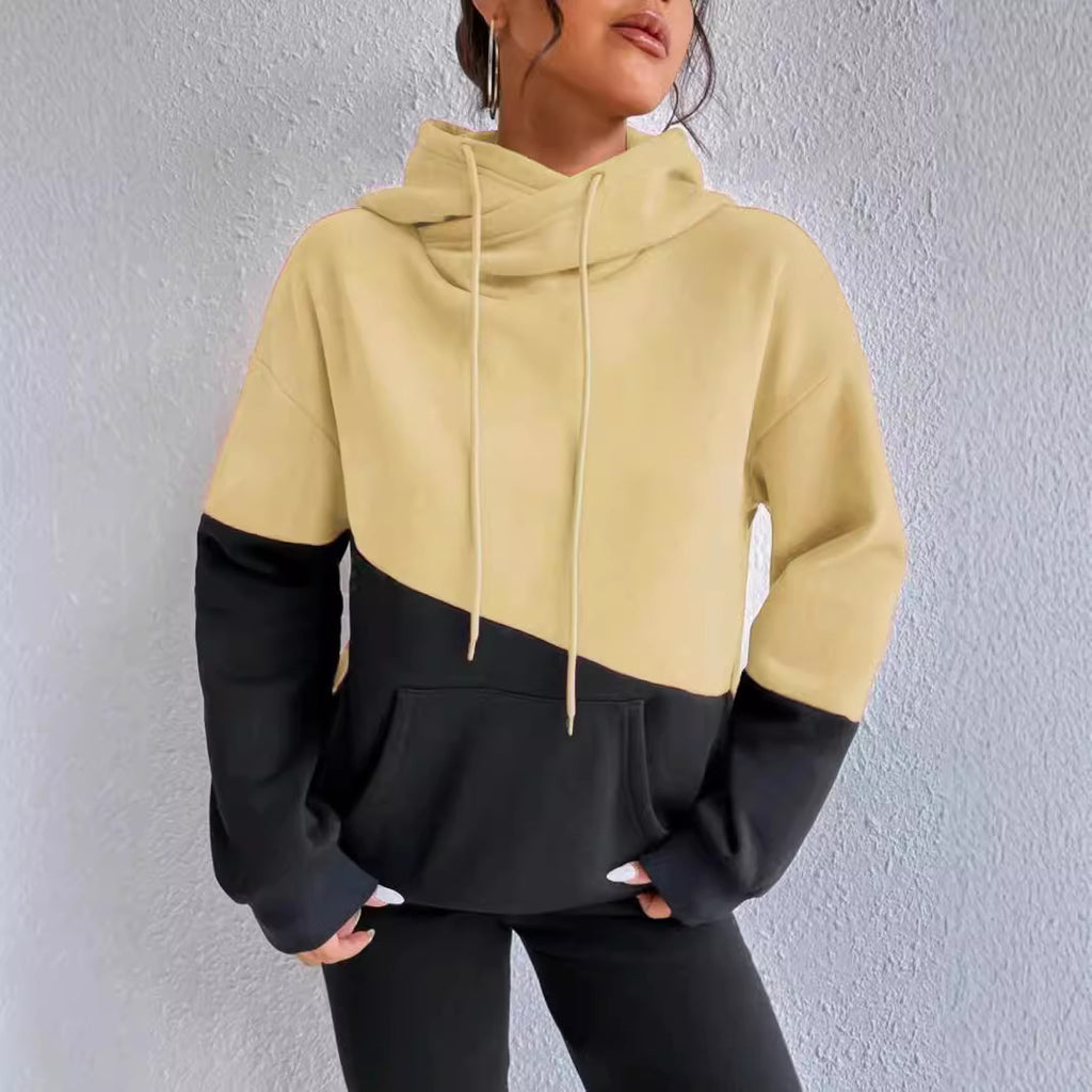 Damen Hoodie mit hochgeschlossenem Kragen WW