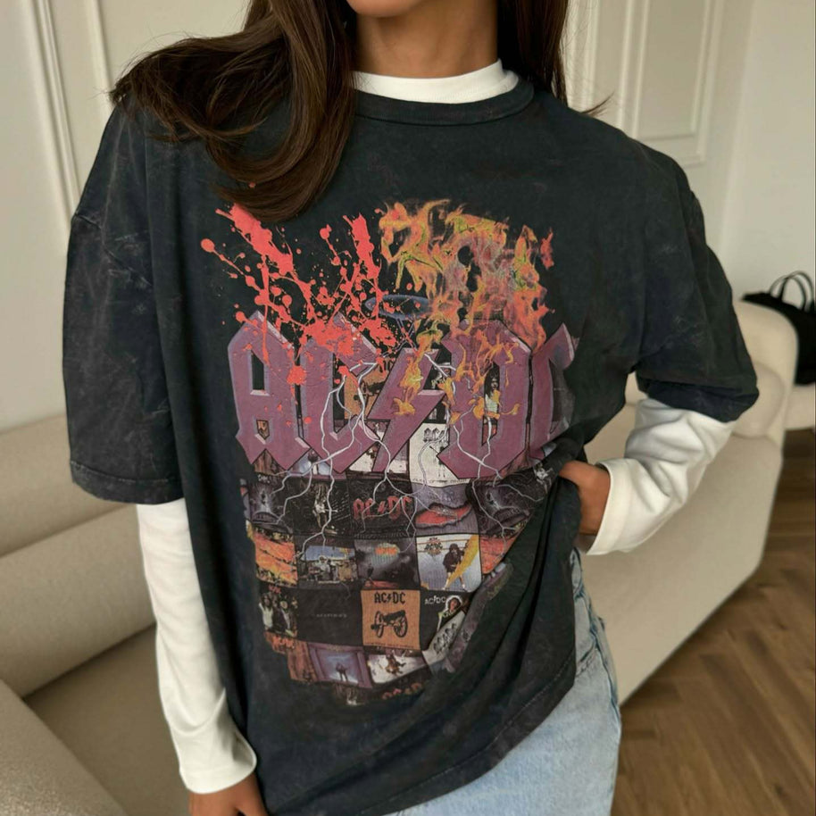 Damen bequemes Oversized T-Shirt mit lässigem Schnitt und einzigartigem Finish WW