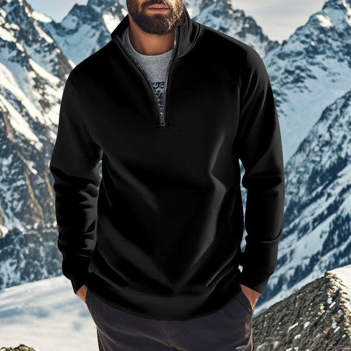 W&W Mode | Bequemer Fleecehalbzipper Für Männer