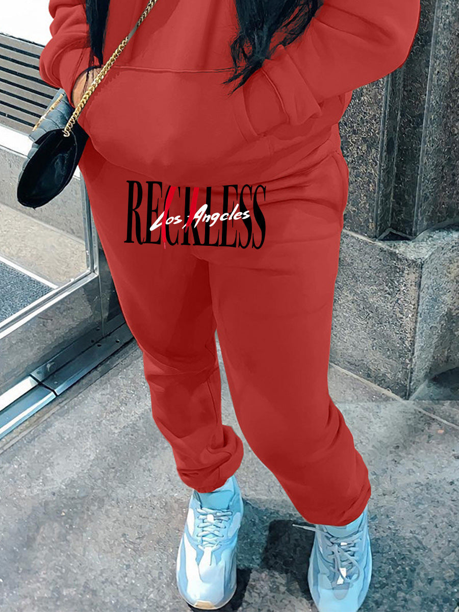 Damen Sportliche Jogginghose mit elastischem Bund und auffälligem Logo WW