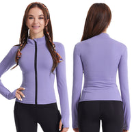 Damen Sportjacke mit hohem Kragen und praktischem Reißverschluss WW