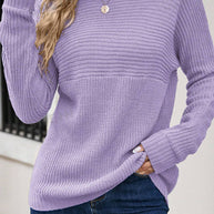 Damen Strickpullover mit lässigem Schnitt und feiner Struktur WW