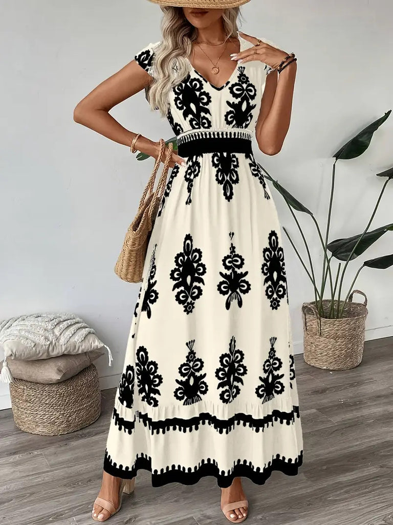 Damen Elegantes Maxikleid mit detailverliebtem Floral Design WW
