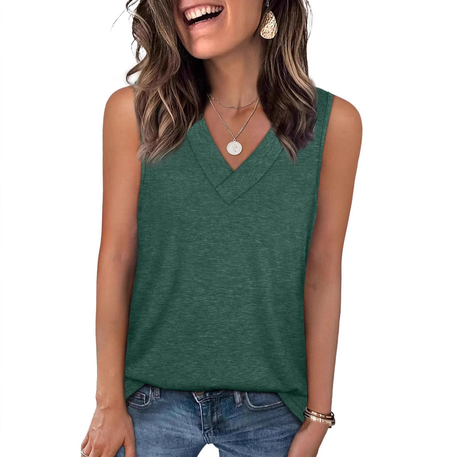 Damen Relaxed Fit V-Ausschnitt Tanktop WW