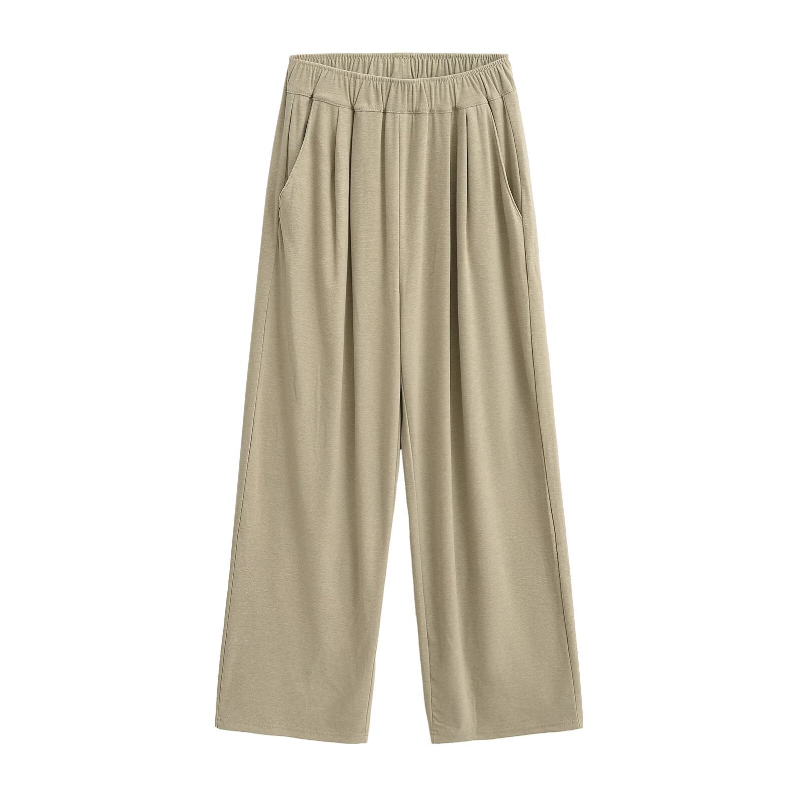 Damen Weite Chino-Hose mit elastischem Bund WW