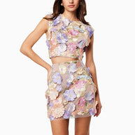 WW | Ärmelloses Crop Top Bodycon Rock Zweiteiliges Set