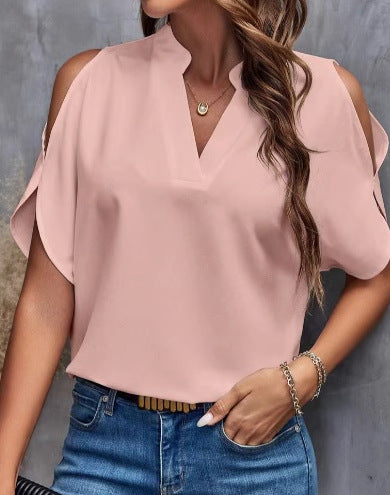 Damen Cold Shoulder Bluse WW