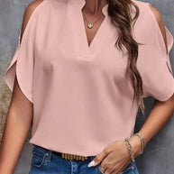 Damen Cold Shoulder Bluse WW