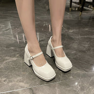 Damen Elegante Plateau-Pumps mit verstellbarem Riemen W&W