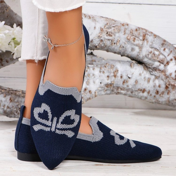 Damen Slipper mit eleganter Schleifen-Optik und atmungsaktivem Obermaterial WW