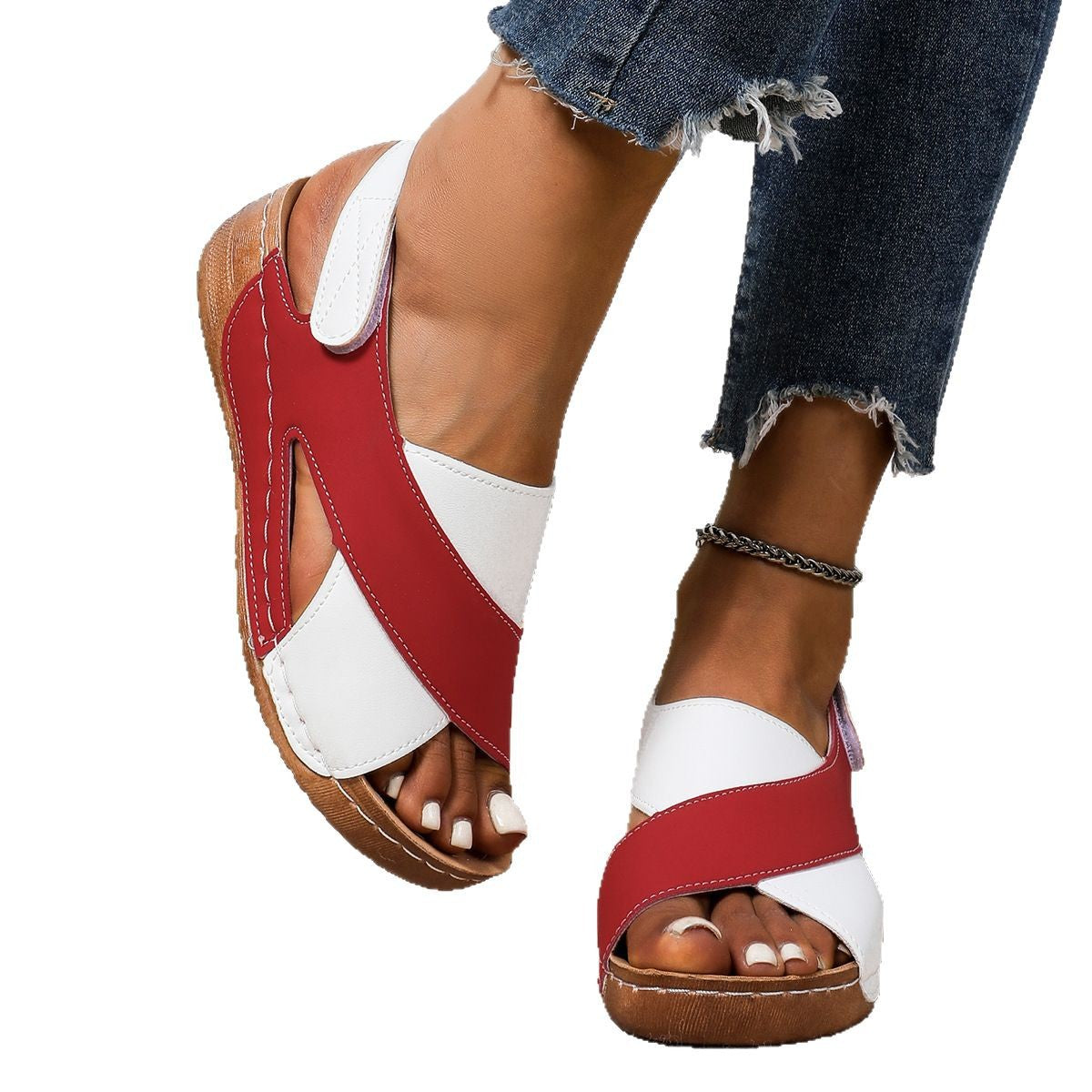 Damen Slingback Slide Sandalen mit stilvollem Ausschnitt-Design WW