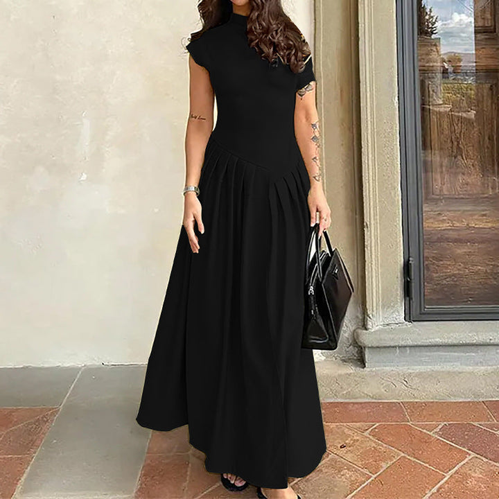 Damen Wickelmaxikleid mit asymmetrischem Schnitt und strukturiertem Design W&W Mode