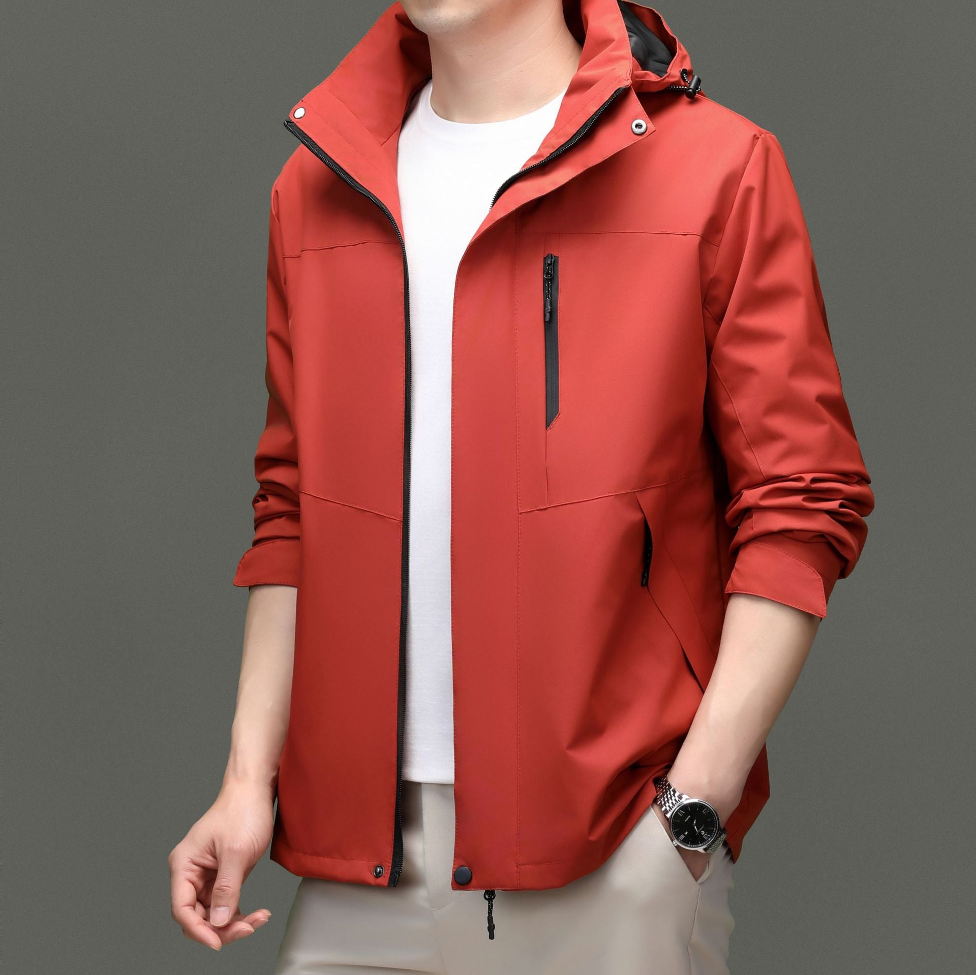 Herren Übergangsjacke mit stylischem Stehkragen und atmungsaktiven Eigenschaften WW