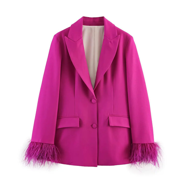 W&W Mode | Blazer Mit Federn Für Damen
