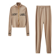 Damen Sportanzug mit Reißverschluss und elastischem Bund WW