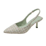 Damen Slingback-Pumps mit elegantem Stoffmix und modischem Absatz W&W