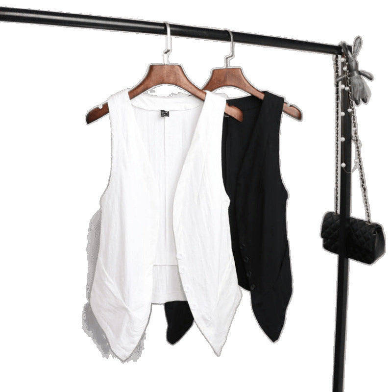 Damen Stilvolle Leinen Weste WW