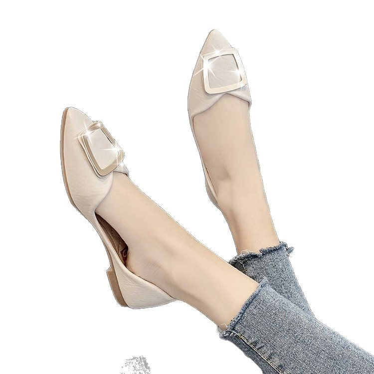 Damen elegante Ballerinas mit modischem Schnallen-Detail W&W Mode