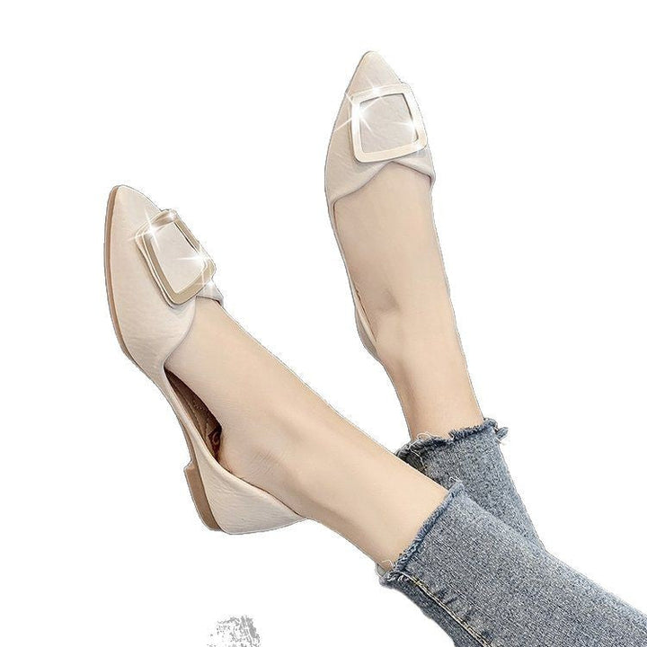 Damen elegante Ballerinas mit modischem Schnallen-Detail W&W Mode