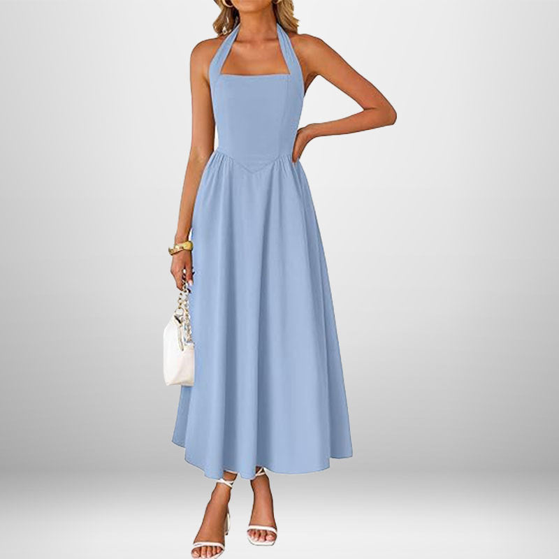 Damen Maxi-Kleid mit raffiniertem Trägerdesign und elegantem Schnitt W&W Mode