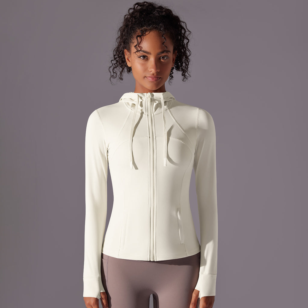 Damen Funktionsjacke mit leichtem Mesh-Einsatz und verstellbarem Kapuzenbereich WW