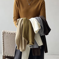 WW Halbturtleneck gebürsteter Soft-Touch-Pullover