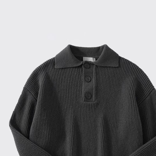 Damen Strickpullover mit modernem Polokragen WW