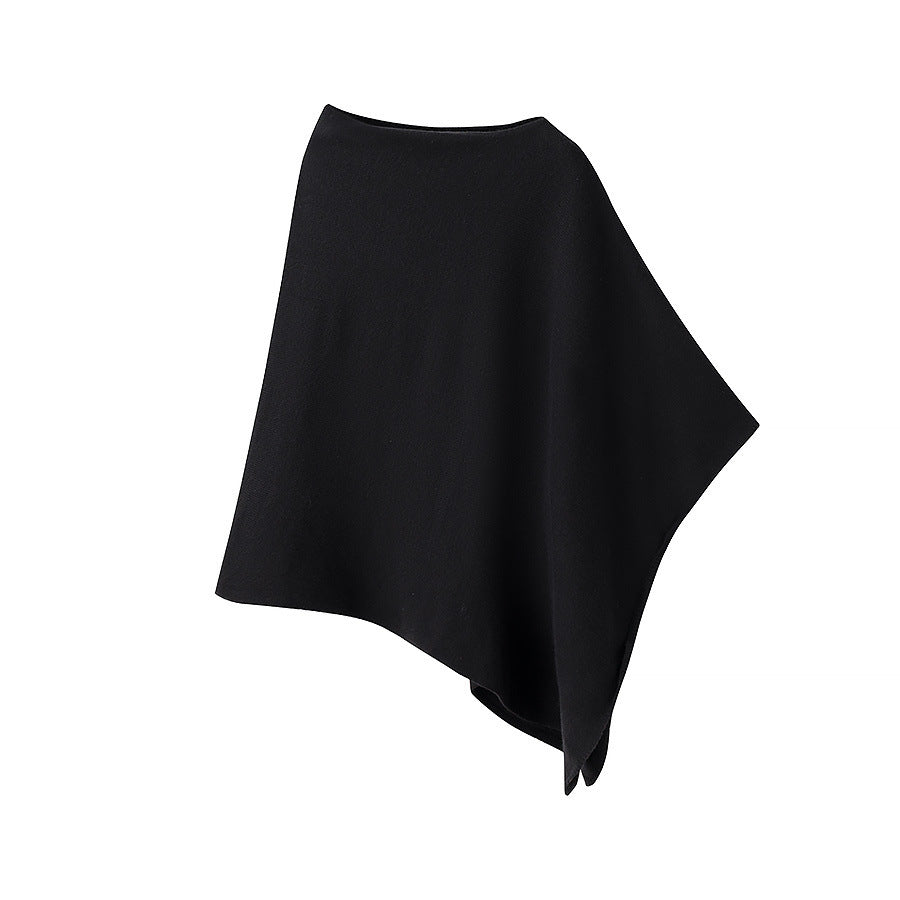 Damen Schalponcho aus hochwertiger Wolle und elastischem Material W&W Mode