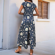 Damen Jumpsuit mit floralem Muster und praktischen Taschen WW