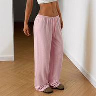 Damen Freizeit-Hose mit weitem Schnitt und bequemem Gummibund WW