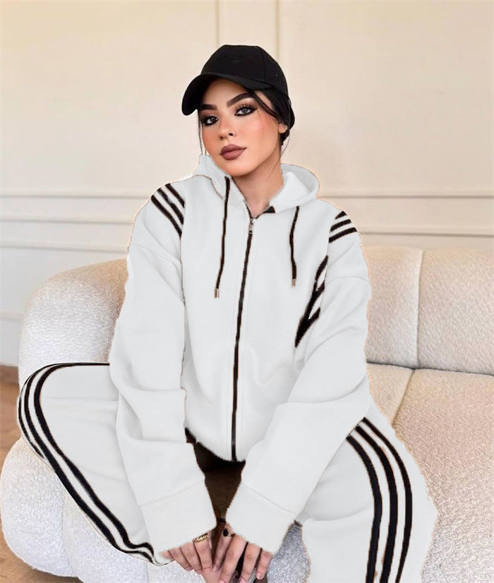 Damen Sportlicher Jumpsuit mit hohem Kragen und seitlichem Reißverschluss WW