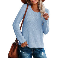 Damen Strickpullover mit strukturiertem Muster und lässigem Schnitt WW