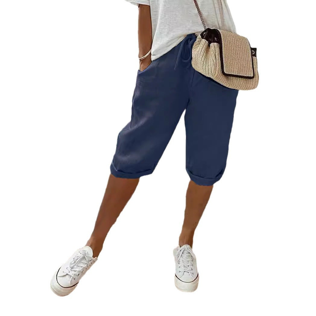 Leichte Shorts mit elastischem Bund für Damen WW