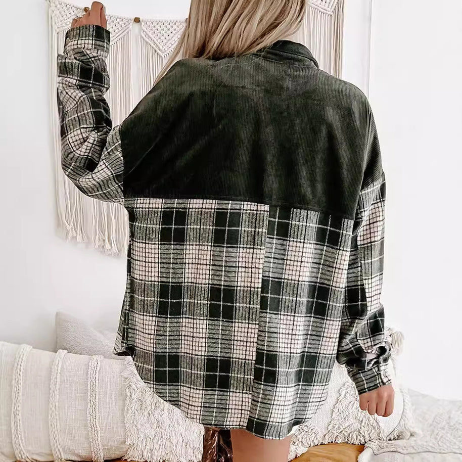 Damen kariertes Overshirt WW