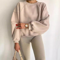 Damen Oversized Sweatshirt mit voluminösen Ärmeln WW