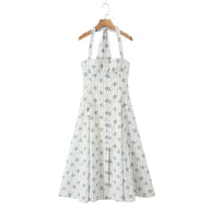 Damen A-Linien Sommerkleid mit floralem Muster WW