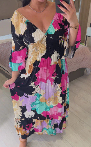 WW | Sommerfertig Strand Locker Lang Rock Kleid