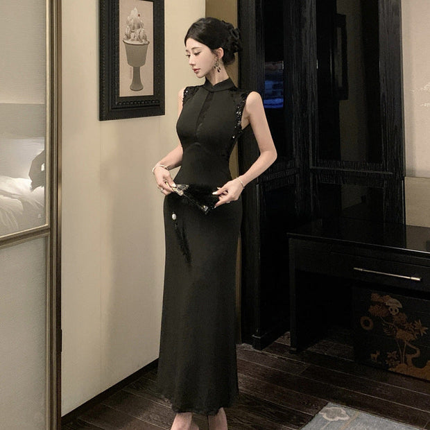 WW | Vintage Elegante Ärmellose Verbessertes Qipao Kleid