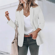 Damen lässiger Blazer mit elegantem Schnitt und praktischen Taschen WW