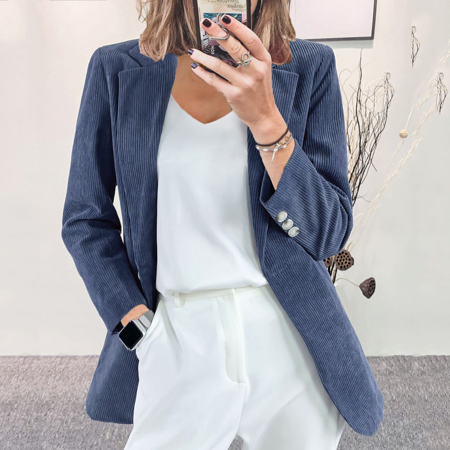 Damen Cordblazer mit feiner Textur und eleganten Details WW